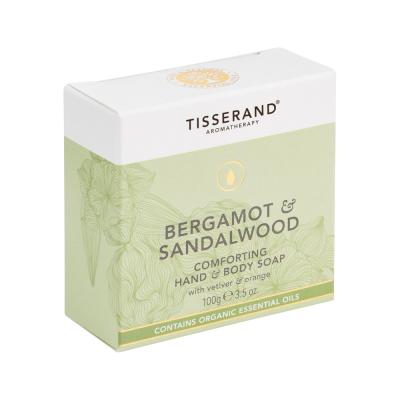 Tisserand Soap Hand Body Comforting Bergamot & Sandalwood 100g